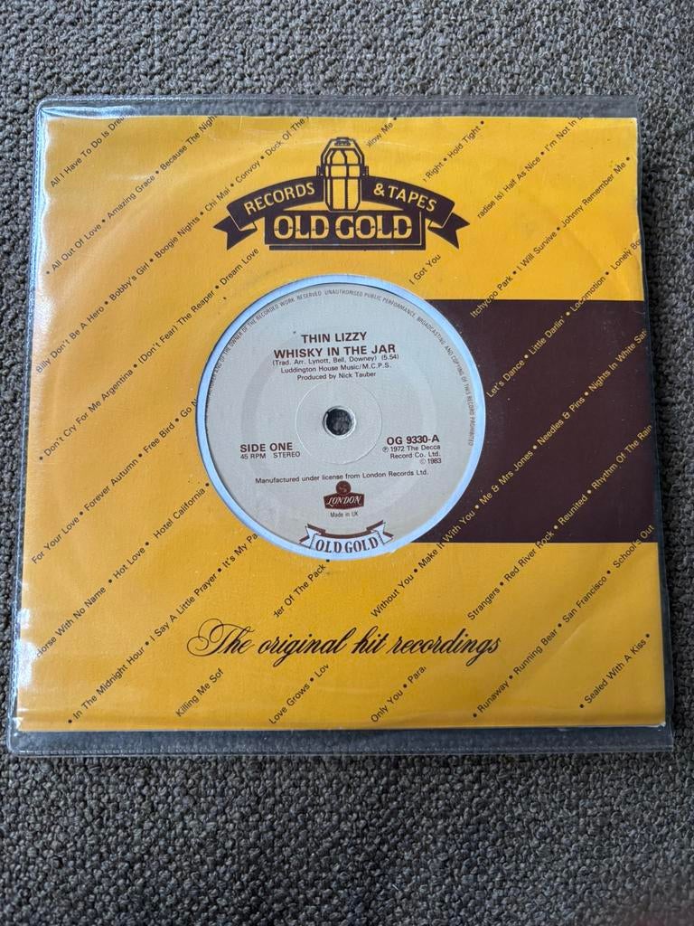 Thin Lizzy - Whiskey in the Jar / The Rocker, Ophalen of Verzenden, Zo goed als nieuw, 7 inch, Pop