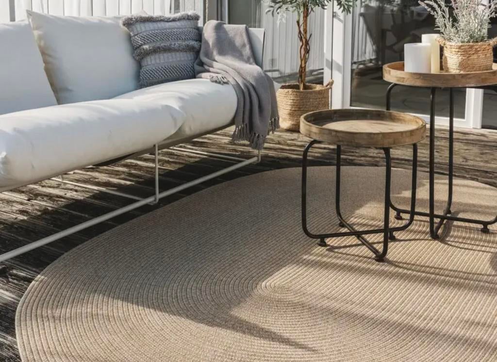 Benuta Binnen en buiten vloerkleed Nandi 120 x 170 NIEUW, Ophalen, 100 tot 150 cm, Beige, Nieuw