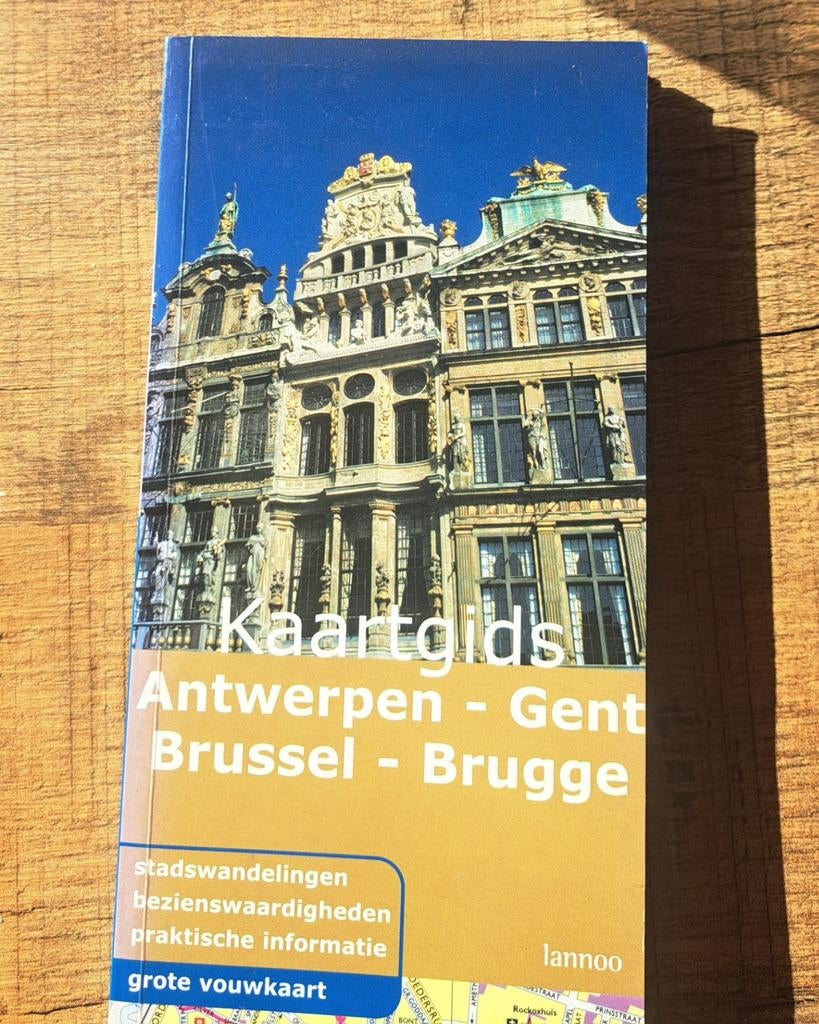 Kaartgids Antwerpen Gent Brussel Brugge Lannoo, Ophalen of Verzenden