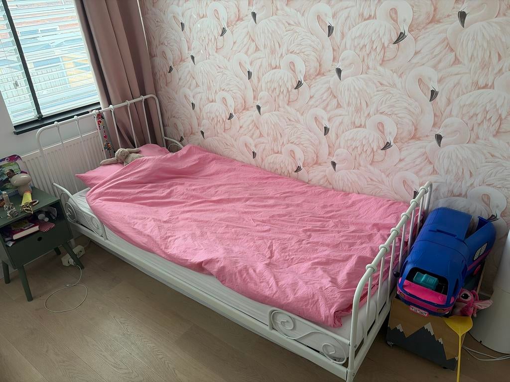 Bed Alice meisjesbed wit 90x200 (zonder matras), Kinderen en Baby's, Ophalen, 85 tot 100 cm, Gebruikt, Matras
