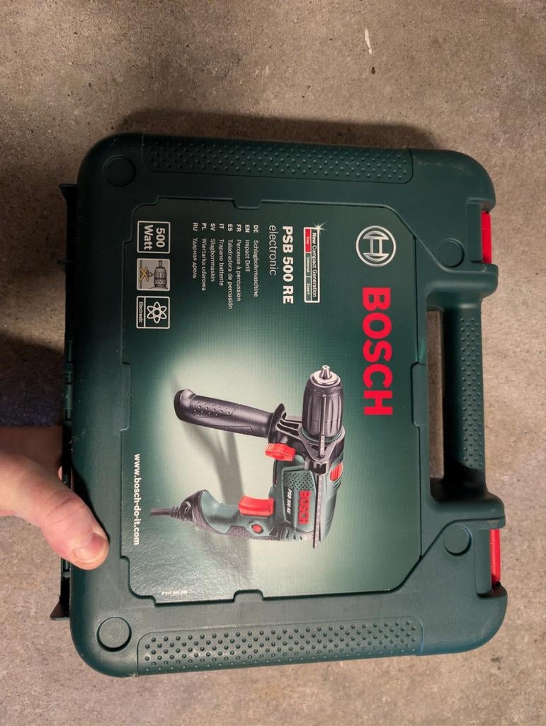 Bosch PSB 500 RE Klopboormachine - Nieuwstaat, Boormachine, Ophalen of Verzenden, Zo goed als nieuw, Klopboormechanisme