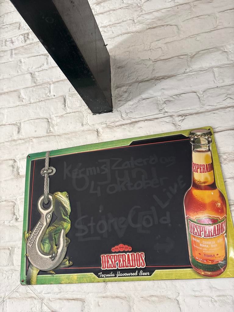 Desperados Reclamebord / Schoolbord - Tequila Beer, Verzamelen, Ophalen, Gebruikt, Reclamebord