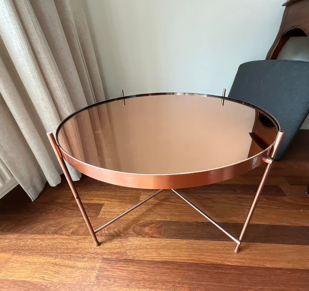 Salontafel Zuiver L 62,5cm, Huis en Inrichting, Tafels | Bijzettafels, Minder dan 55 cm, Gebruikt, Rond, Ophalen