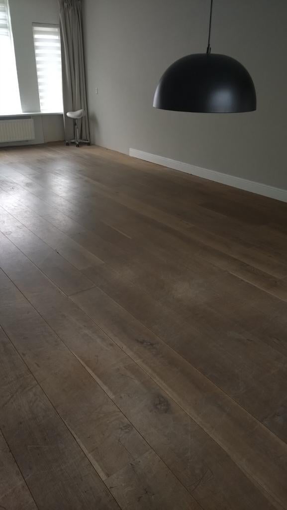 Premium eiken multiplank kasteelvloer, ruim 38 m2, Ophalen, Gebruikt, Vloerdelen of -planken, 10 m² of meer