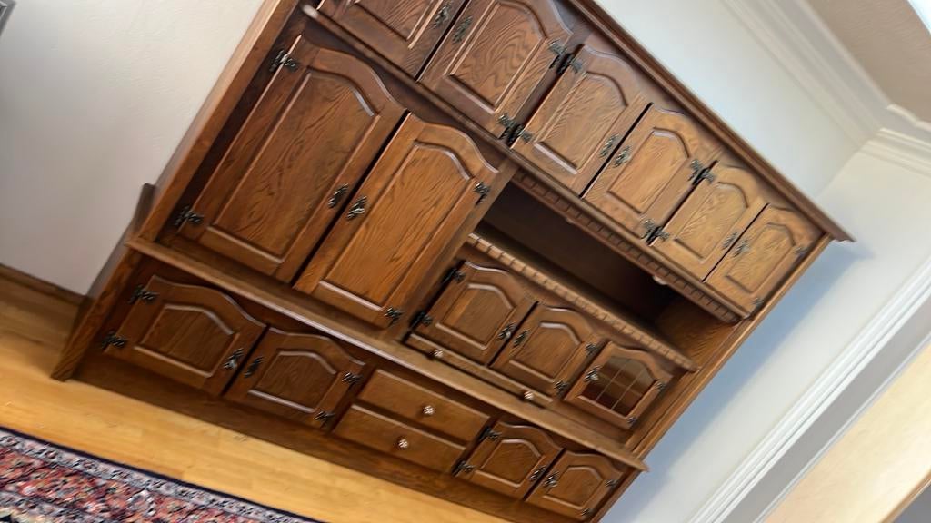 Eikenhouten Kast, Ophalen, Gebruikt, Met deur(en), Eikenhout