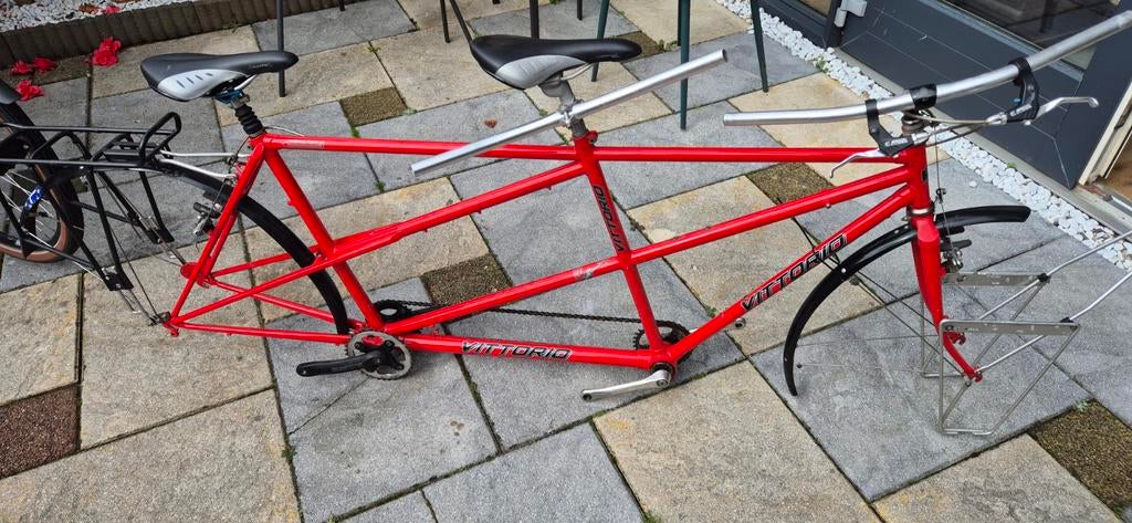 Vittorio Tandem Frame - Rood, Fietsen en Brommers, Fietsonderdelen, Ophalen, Frame, Gebruikt, Staal