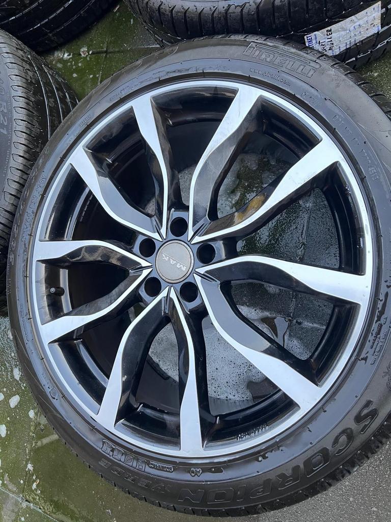 21 inch MAK Magma velgen - 5x112 - Audi Q8 - Pirelli P Zero, Ophalen, Banden en Velgen, 21 inch, Zomerbanden