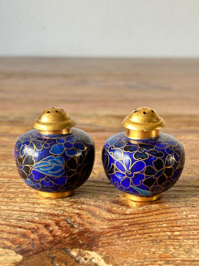 Peper en zout stel - Chinese cloisonné, Ophalen of Verzenden