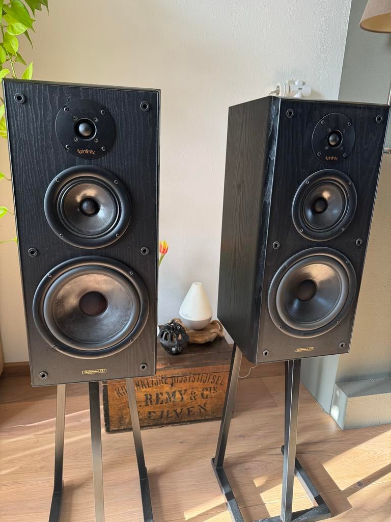 Infinity Reference 41i Vloerstaande Luidsprekers, Gebruikt, 60 tot 120 watt, Front, Rear of Stereo speakers, Ophalen