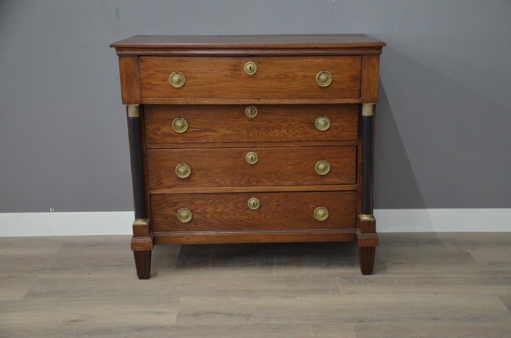 Antiek Hollandse empire Commode/ladekast, Antiek en Kunst, Ophalen of Verzenden