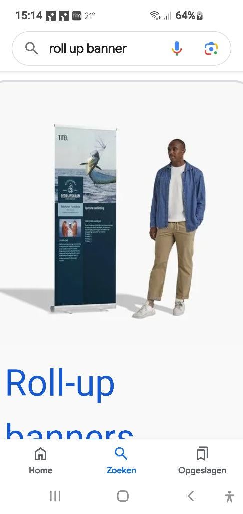 roll up banner, Ophalen of Verzenden, Zo goed als nieuw, Reclamebord