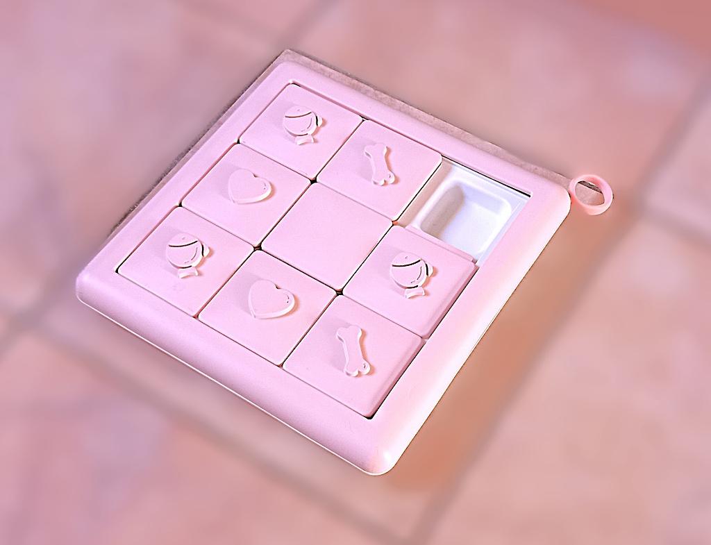 roze slowfeeder - puzzel - intelligentiespel - hond - 25x25, Ophalen of Verzenden, Intelligentiespeelgoed