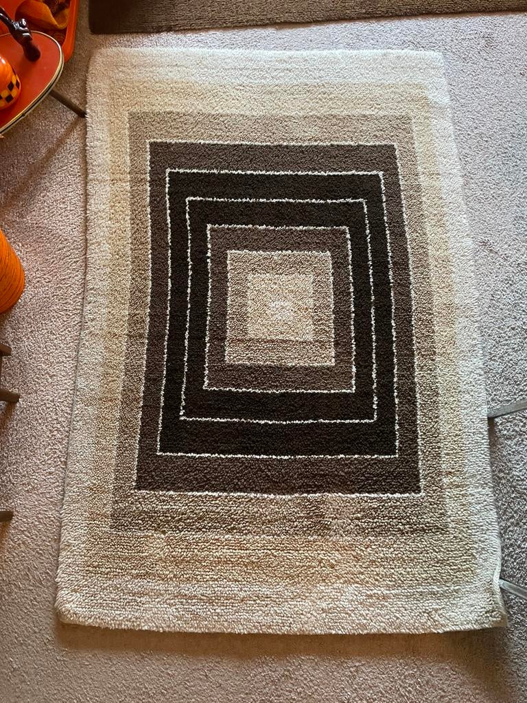 Vintage tapijt vloerkleed space age desso seventies 70s 1970, Ophalen of Verzenden, Zo goed als nieuw, Rechthoek