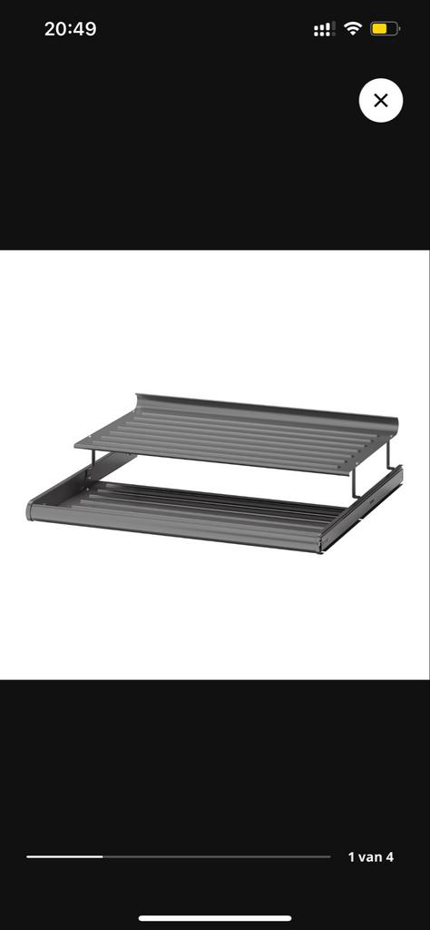 4x IKEA Komplement uittrekbare schoenenplank PAX, Ophalen of Verzenden, Zo goed als nieuw