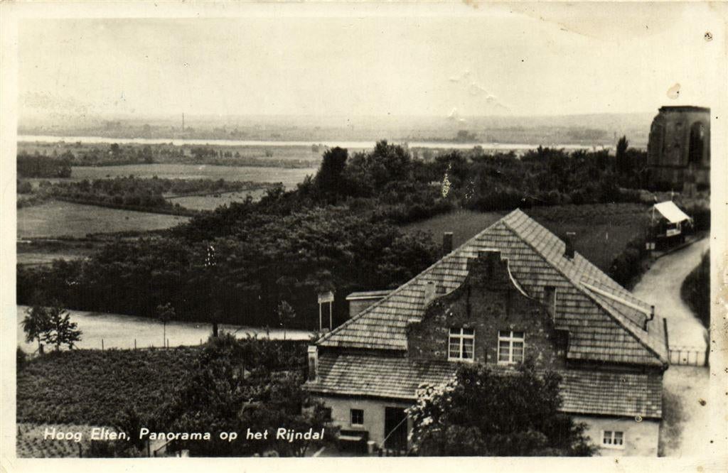 Hoog Elten, Panorama op het Rijndal - 1954 gelopen, Ophalen of Verzenden, Voor 1920, Gelopen, Gelderland