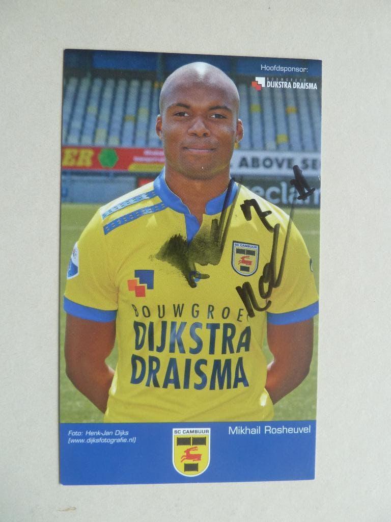 Spelerskaart. Mikhail.Rosheuvel  Sc Cambuur  2015/2016, Ophalen of Verzenden, Zo goed als nieuw, Overige binnenlandse clubs, Spelerskaart