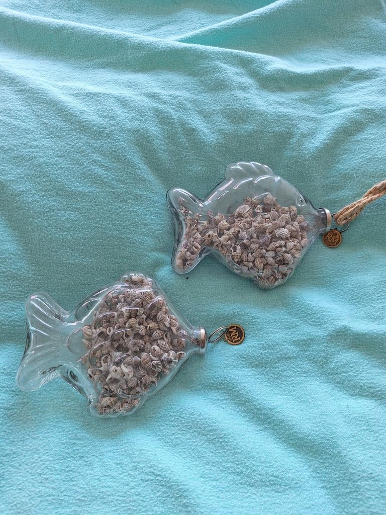 Riviera Maison decoratieve vissen met schelpjes (set van 2), Huis en Inrichting, Woonaccessoires | Overige, Ophalen of Verzenden