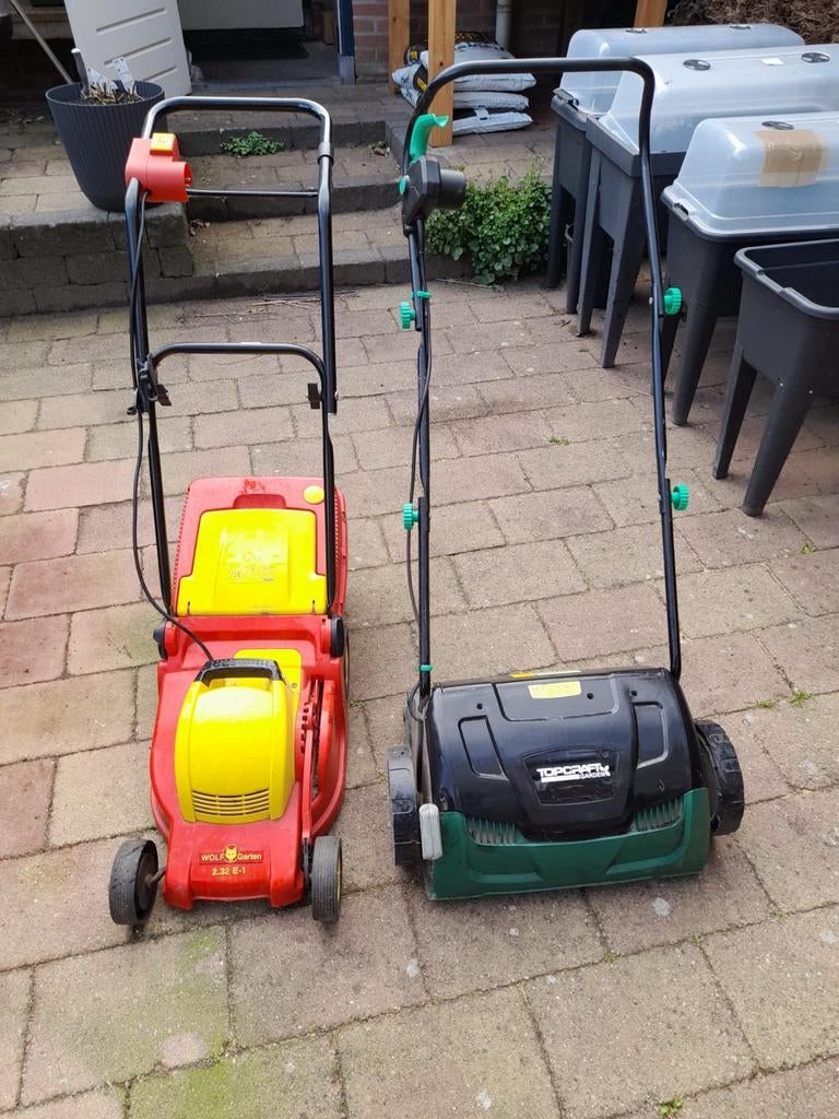 Grasmaaier en verticuteermachine elektrisch, Tuin en Terras, Grasmaaiers, Ophalen of Verzenden