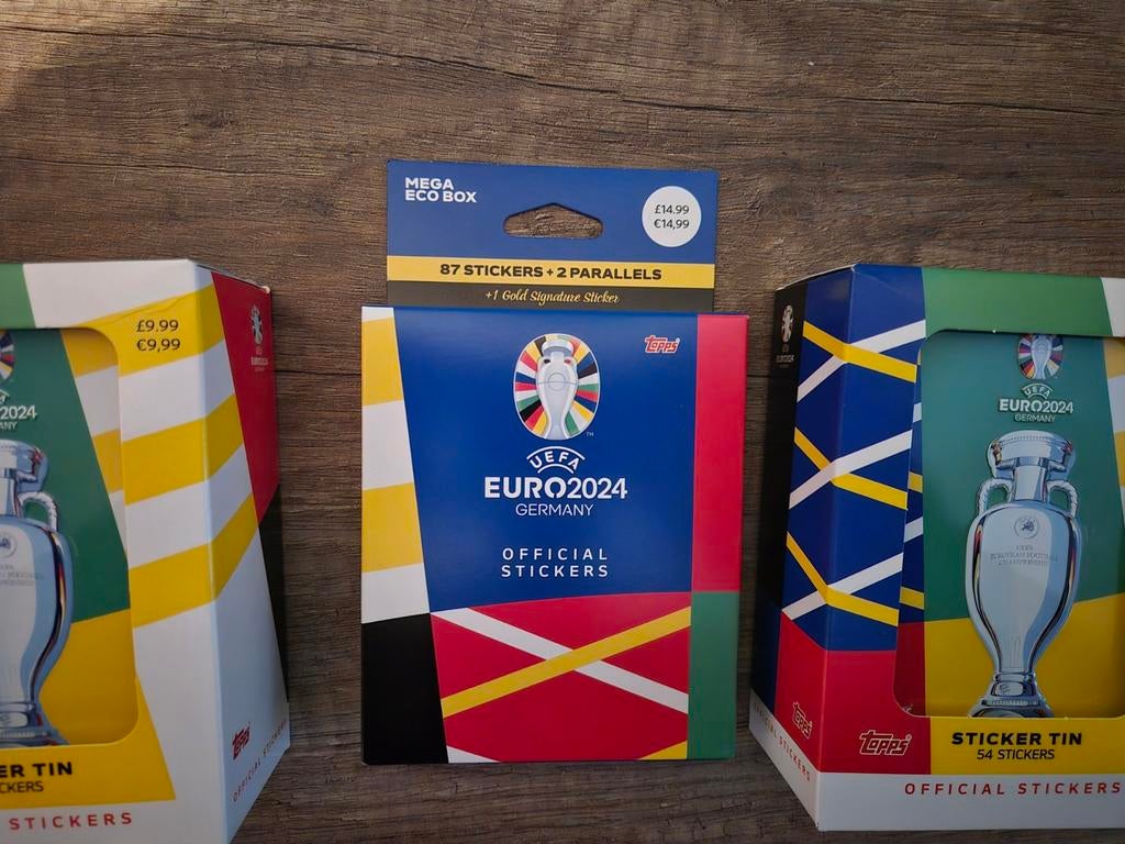Topps Euro 2024 Mega Tins + eco blisters, Hobby en Vrije tijd, Stickers en Plaatjes, Verzenden, Meerdere stickers