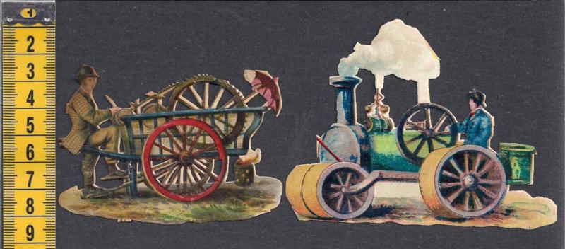 Oude machines (2) antieke poezieplaatjes (440), Ophalen of Verzenden