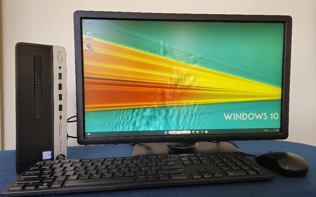 Krachtige Mini HP 600 G3 SFF & Lcd 24 Inch 1M Garantie Win11, Computers en Software, Met monitor, 8 GB, Refurbished, Ophalen of Verzenden