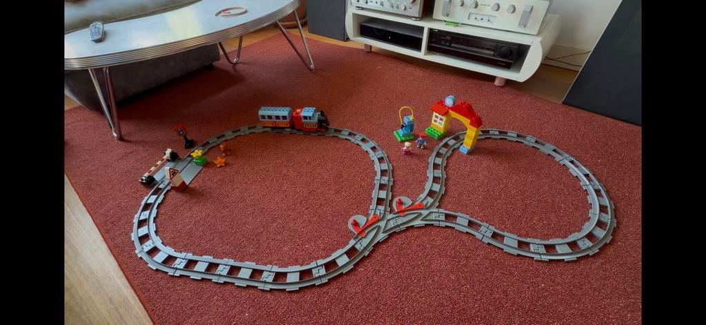 Duplo electrische trein 10507 met uitbreidingset, Kinderen en Baby's, Speelgoed | Duplo en Lego, Ophalen of Verzenden, Zo goed als nieuw