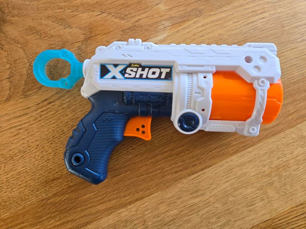 X-Shot Zuru speelgoedpistool - Wit/Blauw/Oranje, Ophalen of Verzenden, Gebruikt