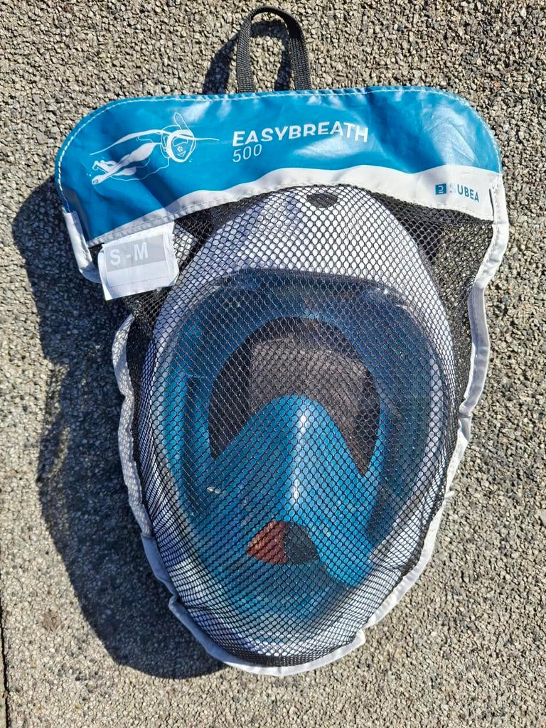 Snorkelset Easybreath 500 S-M zo goed als nieuw, Watersport en Boten, Snorkelen, Ophalen of Verzenden, Zo goed als nieuw, Snorkelset