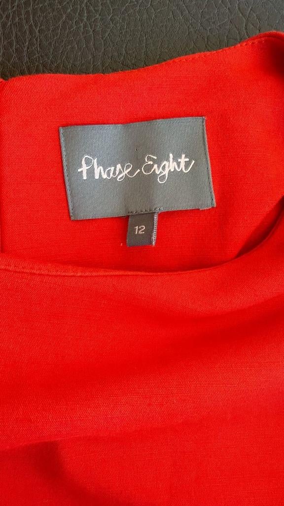 Phase Eight  jurk met steekzakken maat m frisrood, Ophalen of Verzenden, Zo goed als nieuw, Maat 38/40 (M), Korte mouw