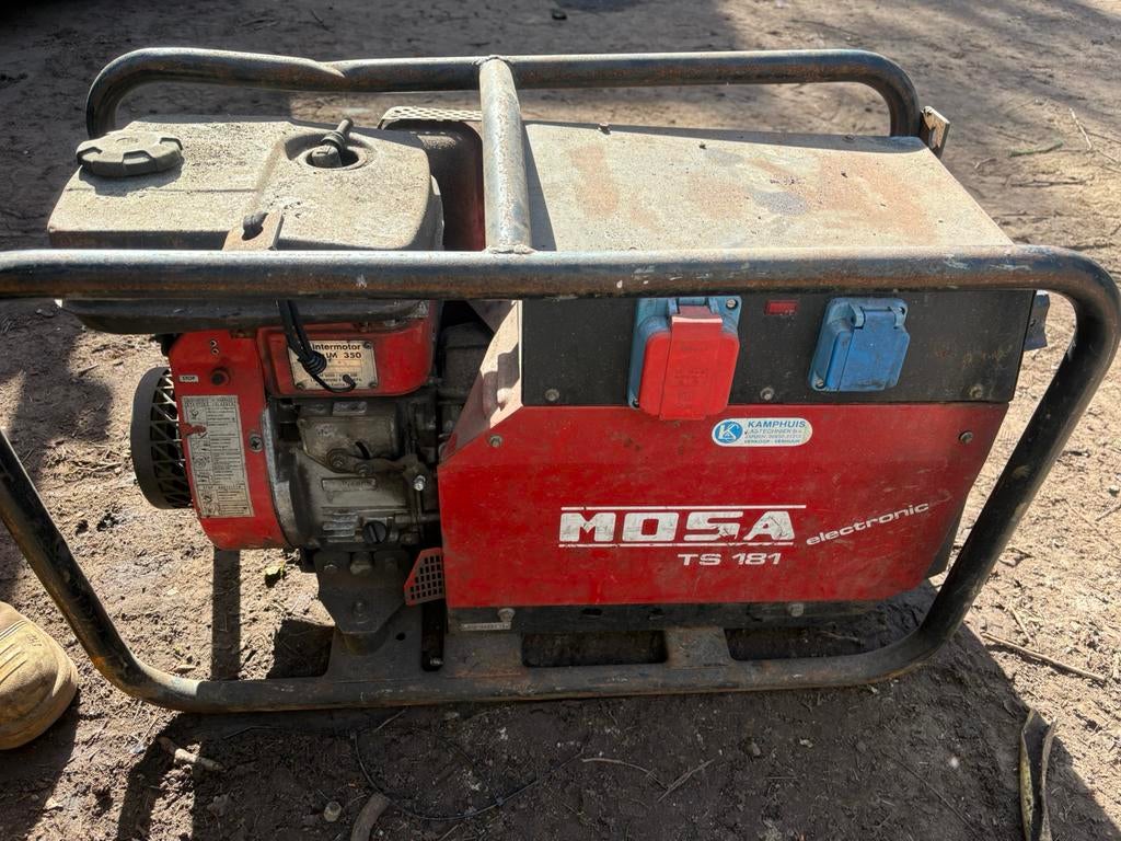 Mosa benzine las aggregaat 220v 380v, Ophalen, Zo goed als nieuw