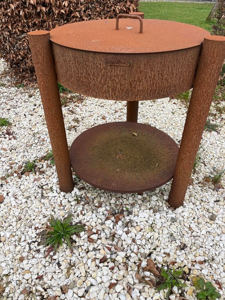 CookKing Vuurkorf/Vuurschaal met Deksel - Cortenstaal, Tuin en Terras, Vuurschalen, Ophalen, Gebruikt