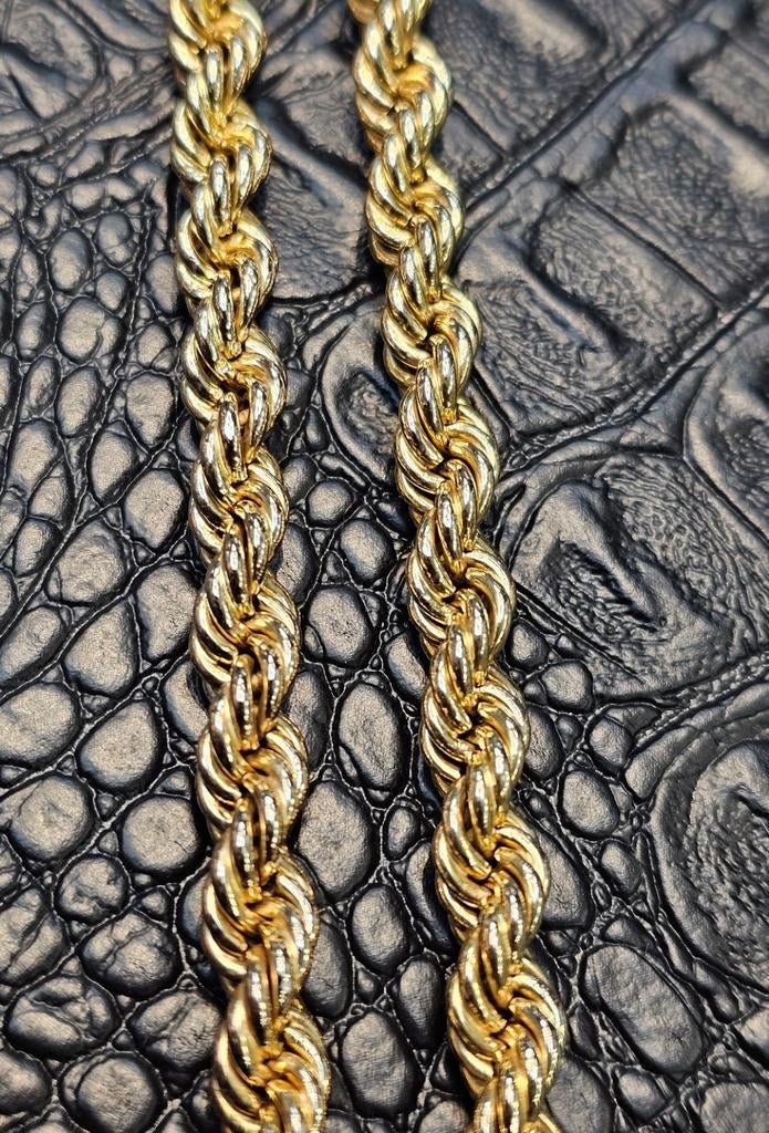 Ropchain massief 14karaat gouden ketting 37.5 gram, Ophalen of Verzenden, Zo goed als nieuw, Goud, Goud