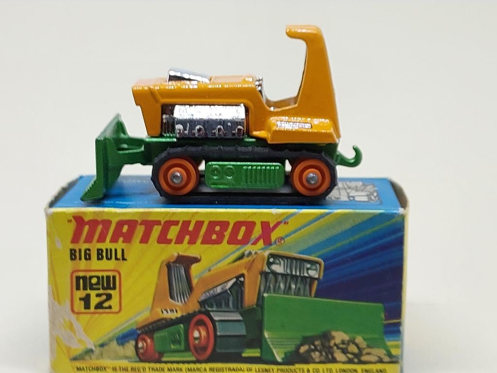 BIG BULL MATCHBOX No12 UIT 1974 ONBESPEELD MET DOOSJE, Ophalen of Verzenden, Nieuw, Auto