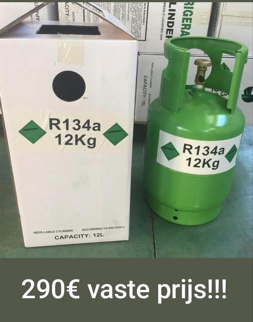 R134A , R134 , 134A Airco,  Koudemiddel - 12kg Cylinder, Ophalen, Nieuw