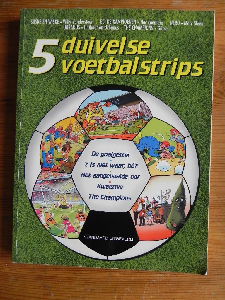 5 Duivelse voetbalstrips. ISBN 9002 21253 4., Boeken, Stripboeken, Eén stripboek, Ophalen, Gelezen