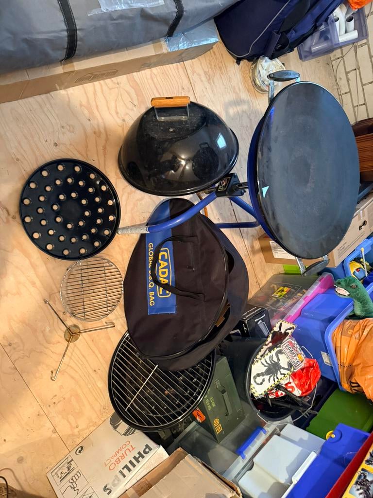 Cadac schotelbraai compleet met accessoires, Tuin en Terras, Barbecue-accessoires, Gebruikt, Ophalen