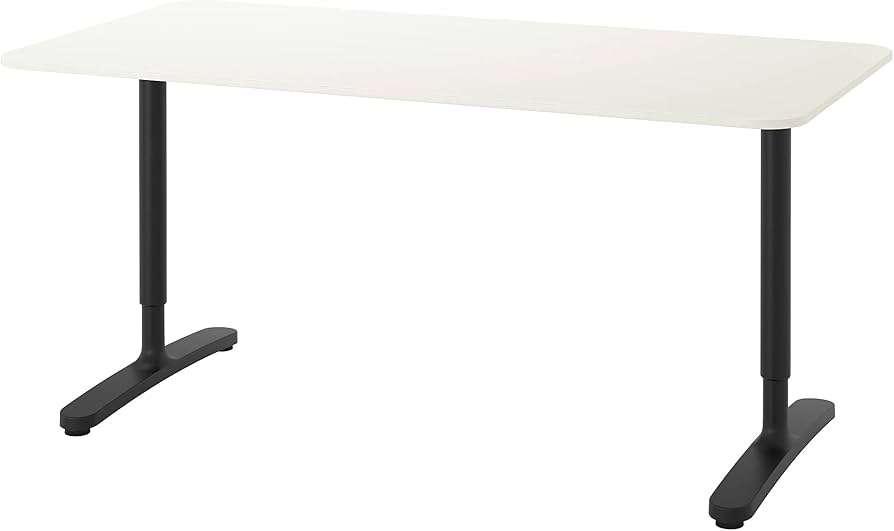 IKEA Bekant Desk 160x80 White/Black - Height Adjustable, Ophalen, Gebruikt, IKEA, Computerbureau