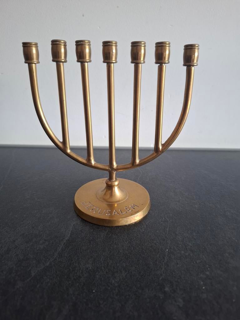 Menora, Ophalen of Verzenden, Koper of Brons