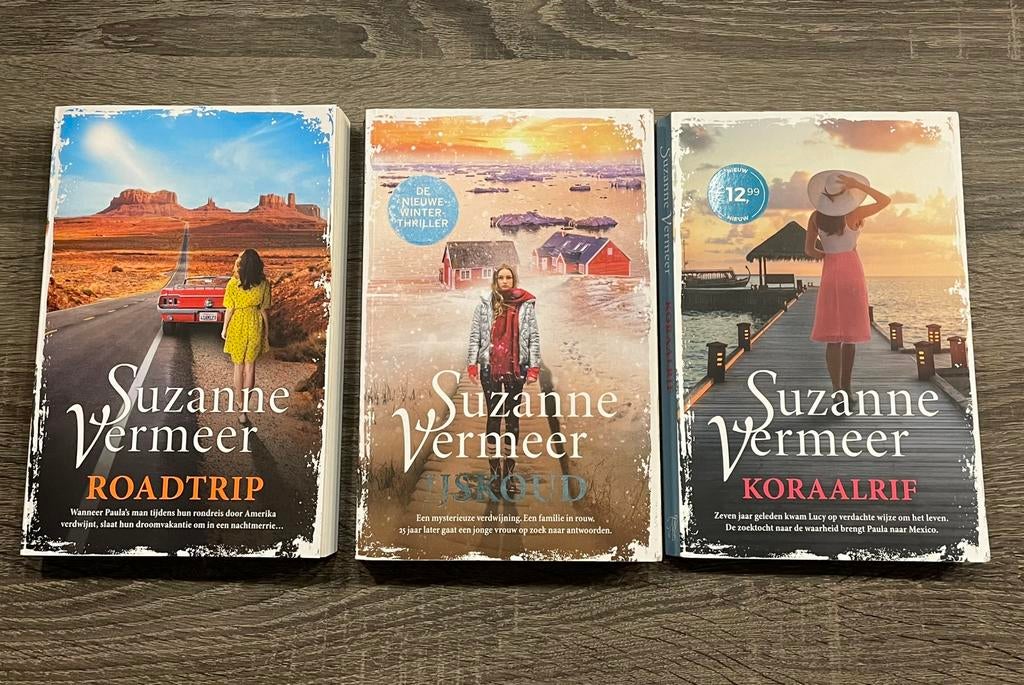 Setprijs voor Roadtrip + Koraalrif (vervolg) Suzanne Vermeer, Ophalen of Verzenden, Zo goed als nieuw