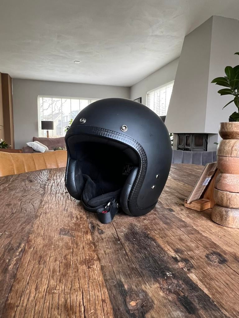 Roeg JETTson 2.0 mat zwart NIEUW maat L luxe retro jethelm, Dames, Jethelm, Nieuw zonder kaartje, L