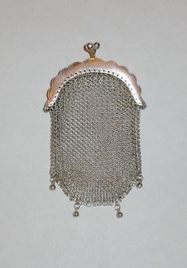 Beugeltas Zilver tasje Malienkolder Beurs biedermeier Buidel, Antiek en Kunst, Verzenden, Zilver