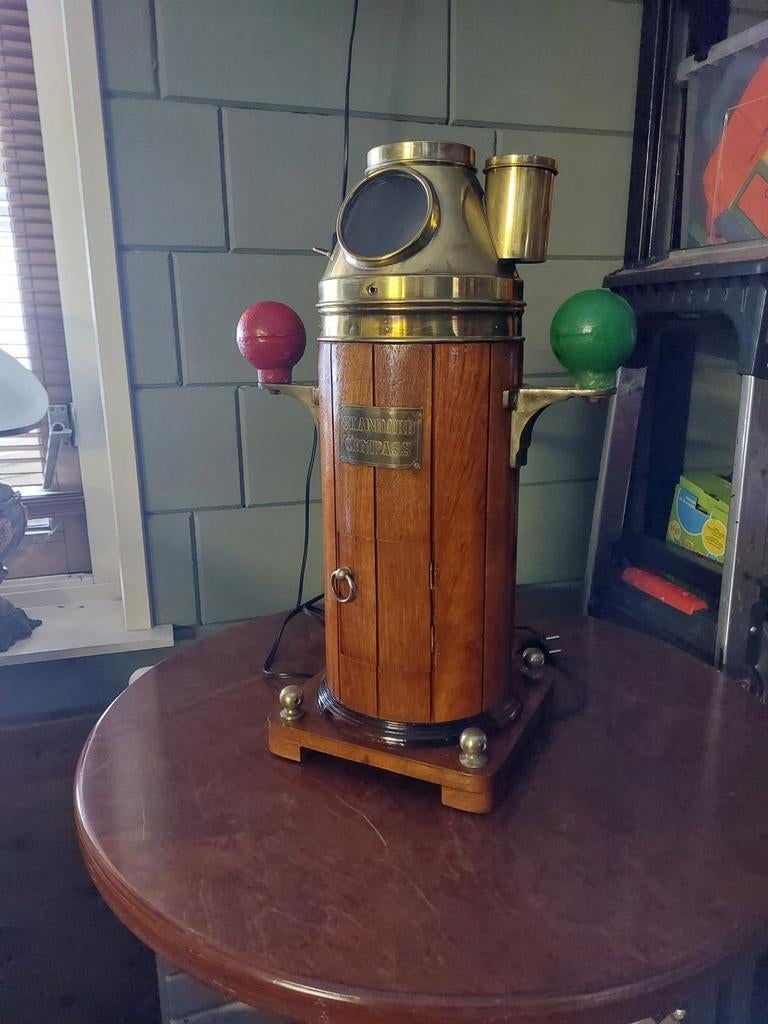 Antiek Scheepskompas - Decoratief Nautisch Stuk, Ophalen, Gebruikt, Motorboot of Zeilboot