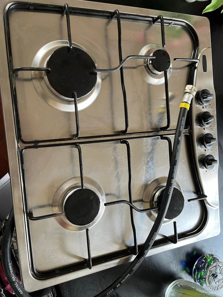 4 pits inbouw gasstel, Gebruikt, Verzenden, 4 kookzones, Inbouw