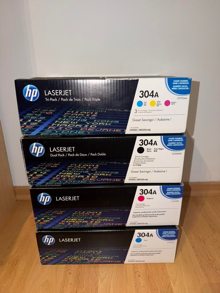 12x HP 304a toner - inktpatroon / cartrigde, Computers en Software, Printerbenodigdheden, Ophalen of Verzenden, Nieuw, Toner