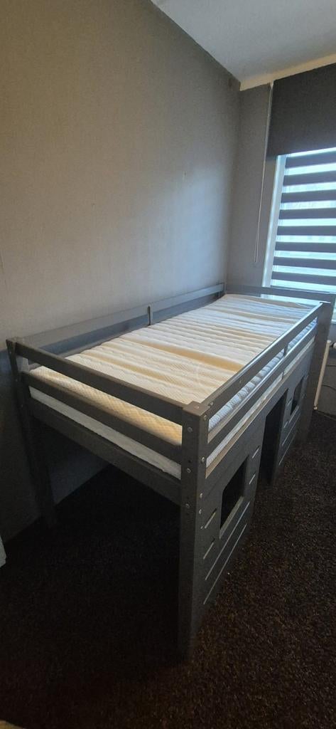 Gratis Bed Halfhoogslaper met matras., Ophalen of Verzenden, Gebruikt, Halfhoogslaper