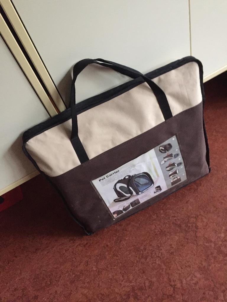 Pet Carrier - Hondenbench -Nylon - 54x27x30 cm, Ophalen, Zo goed als nieuw