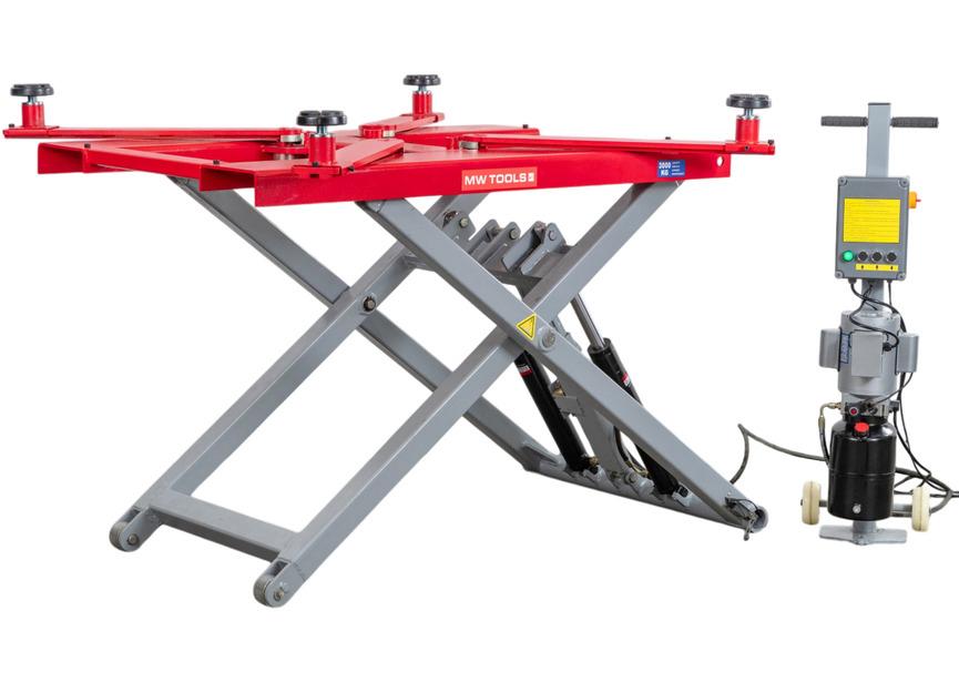 Mobiele schaarhefbrug 3T 1287mm 230V MW Tools, Ophalen of Verzenden, Nieuw