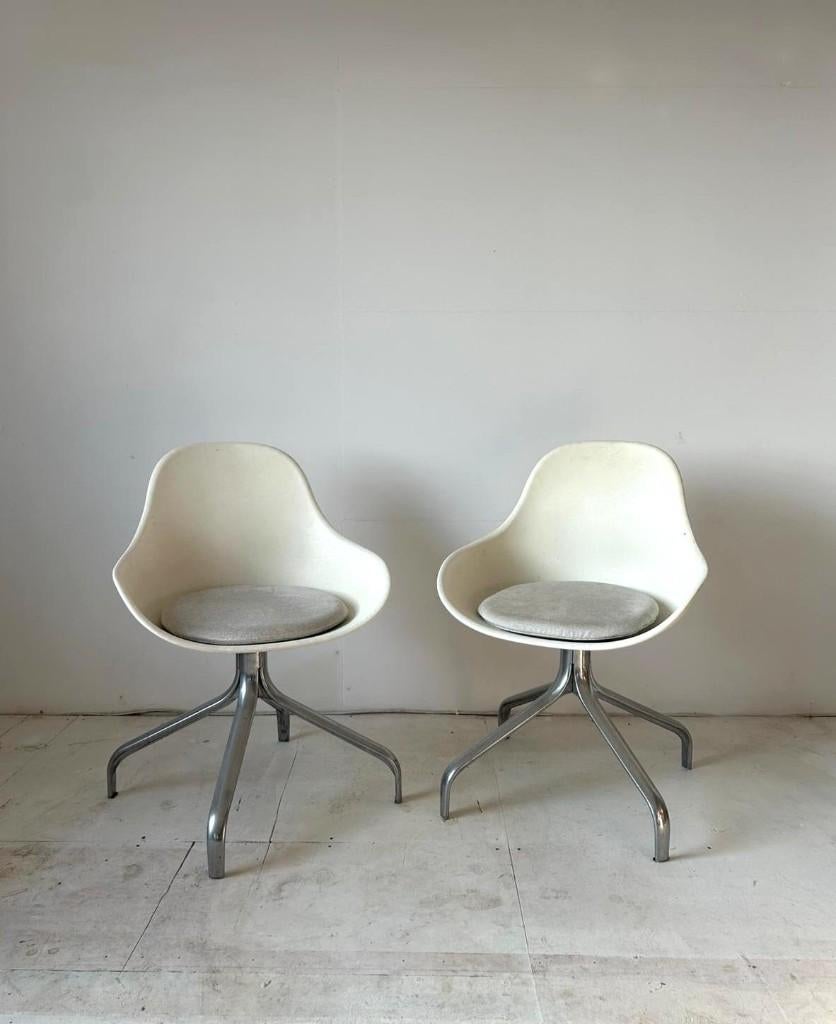 Vintage Ikea Chairs Designed by Chris Martin, Huis en Inrichting, Stoelen, Ophalen, Gebruikt, Wit, Twee