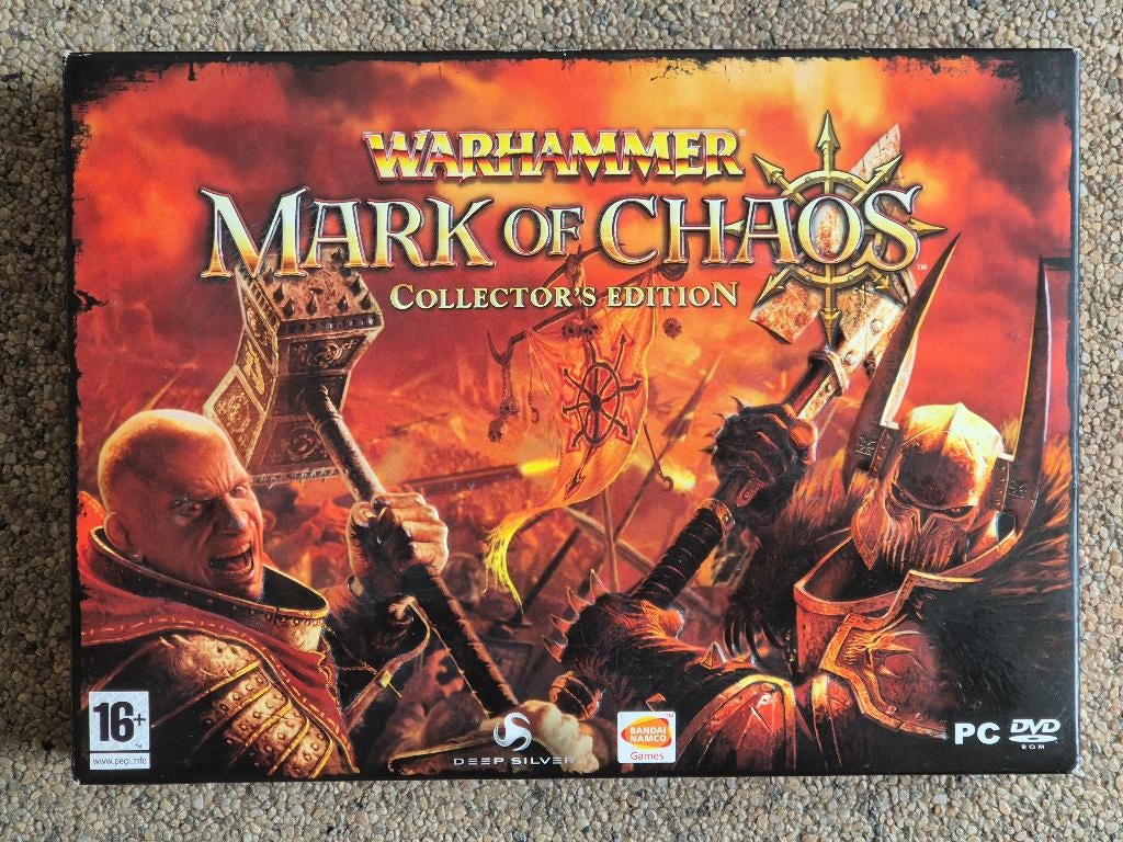WARHAMMER MARK of CHAOS collector's edition BIG BOX, Spelcomputers en Games, Games | Pc, Gebruikt, 1 speler, Racen en Vliegen