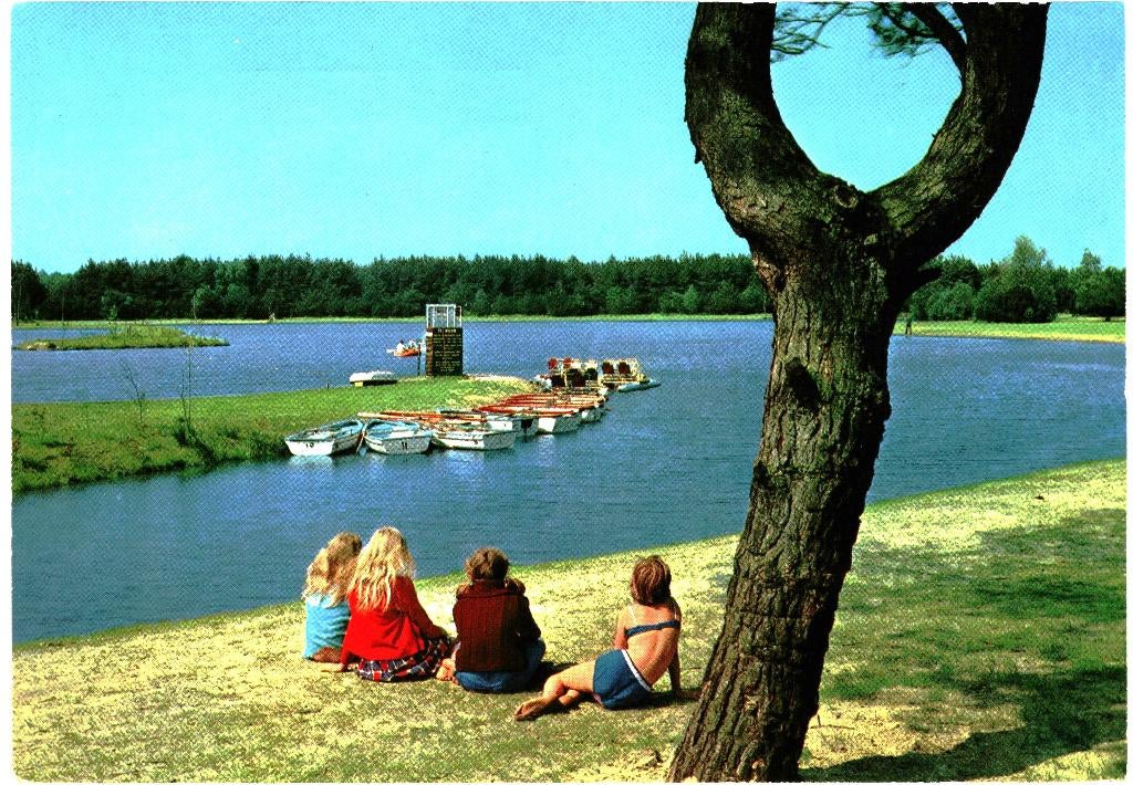 18648 Otterlo Gld 1976 Zwembad Natuurbad De Zanding Gelopen, Ophalen of Verzenden, 1960 tot 1980, Gelopen, Gelderland